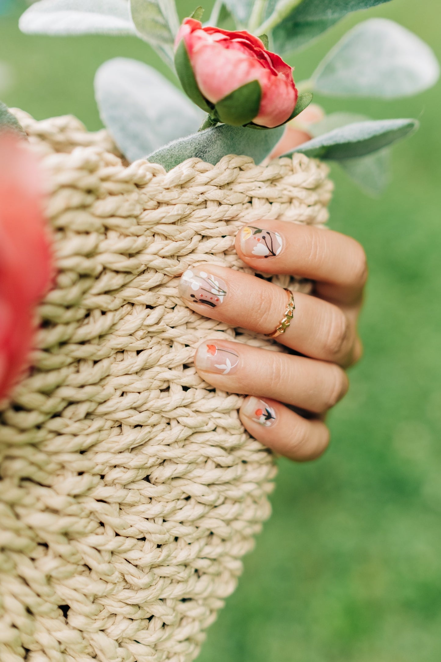 'Garden Party' Transparent Floral Nail Wrap Kit