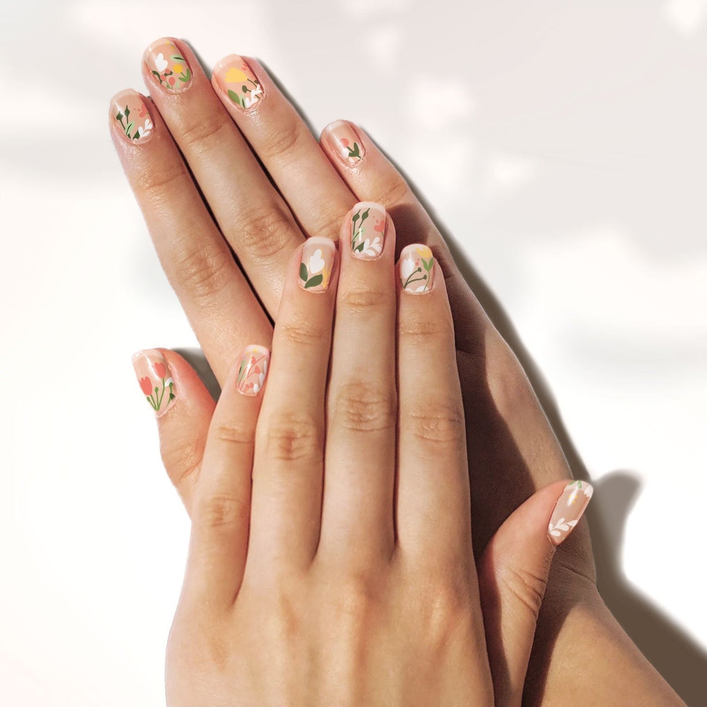 'Secret Garden' Floral Clear Nail Wrap Kit