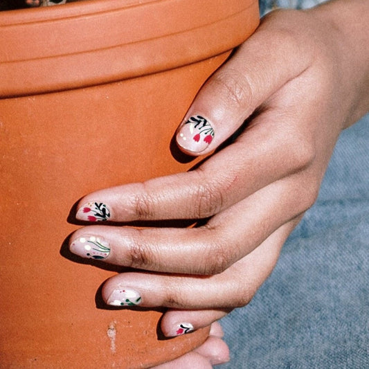 'Secret Garden' Floral Clear Nail Wrap Kit