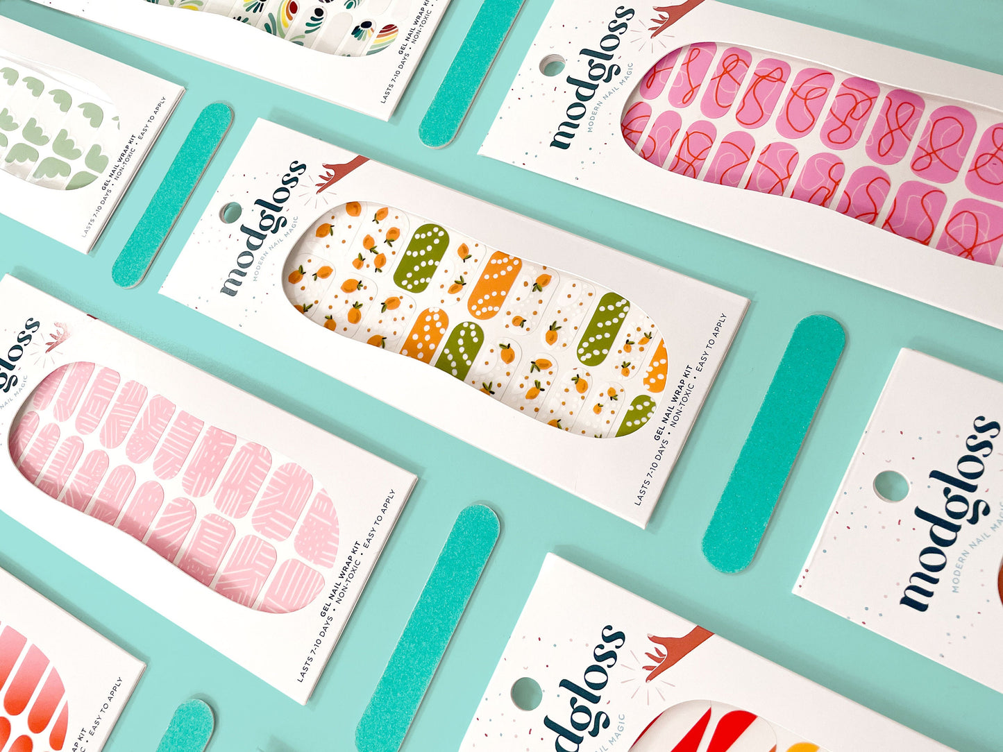 Good Vibes Pop-Art Kawaii Rainbow Nail Art Wrap Kit